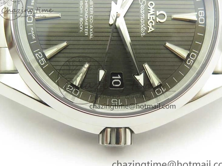 1229 Aqua Terra 150M SS VSF 1:1 Best Edition Gray Textured Dial on SS Bracelet A8500 Super Clone MultiPurpose 8039